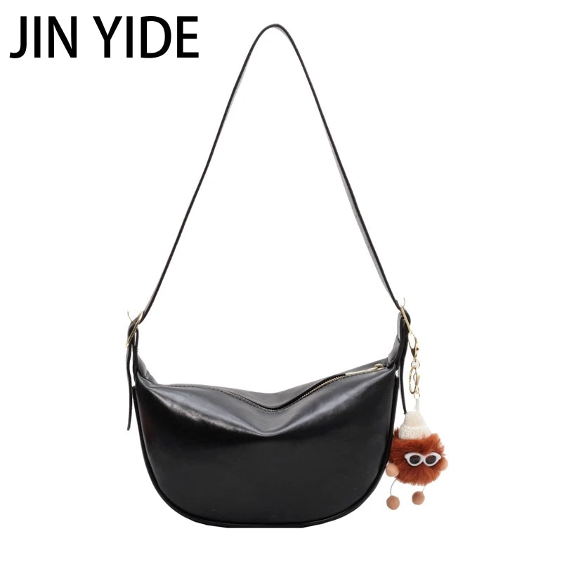 Vintage Soft Leather Shoulder Bag Female Lady Casual Travel Hobos Bag