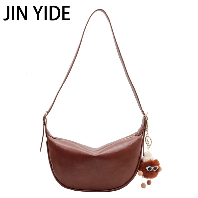 Vintage Soft Leather Shoulder Bag Female Lady Casual Travel Hobos Bag