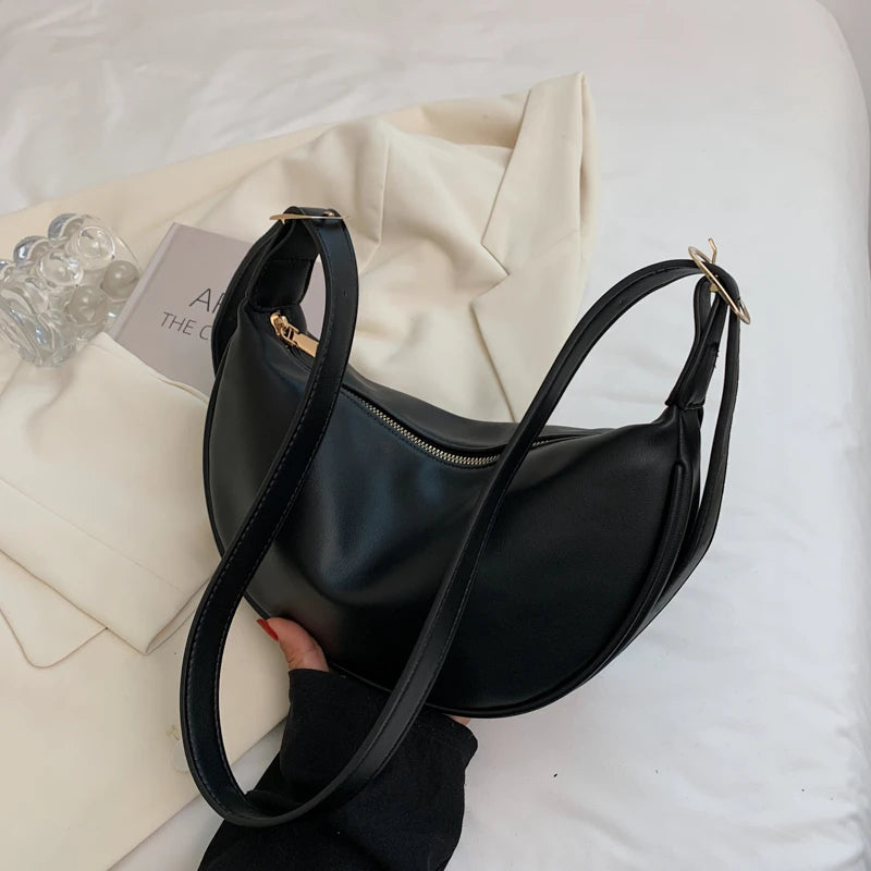 Soft Leather Shoulder Bag Female Crossbody Lady Casual Travel Hobo