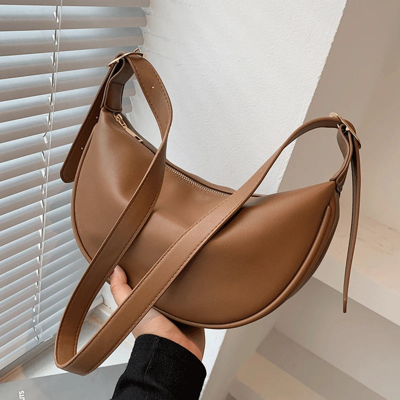 Soft Leather Shoulder Bag Female Crossbody Lady Casual Travel Hobo