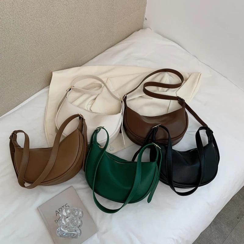 Soft Leather Shoulder Bag Female Crossbody Lady Casual Travel Hobo