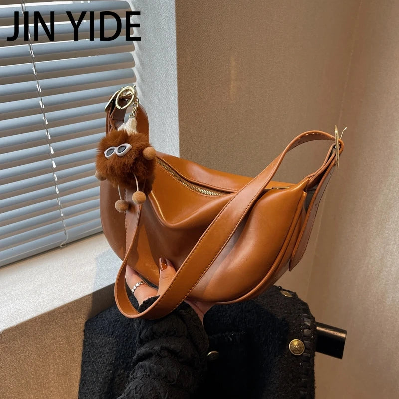Vintage Soft Leather Shoulder Bag Female Lady Casual Travel Hobos Bag