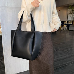 Leather Women's Shoulder Bag Black