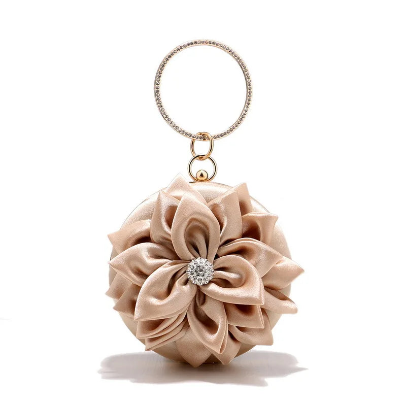 3D Flowers Women's Evening Shoulder Bag Crossbody Female
