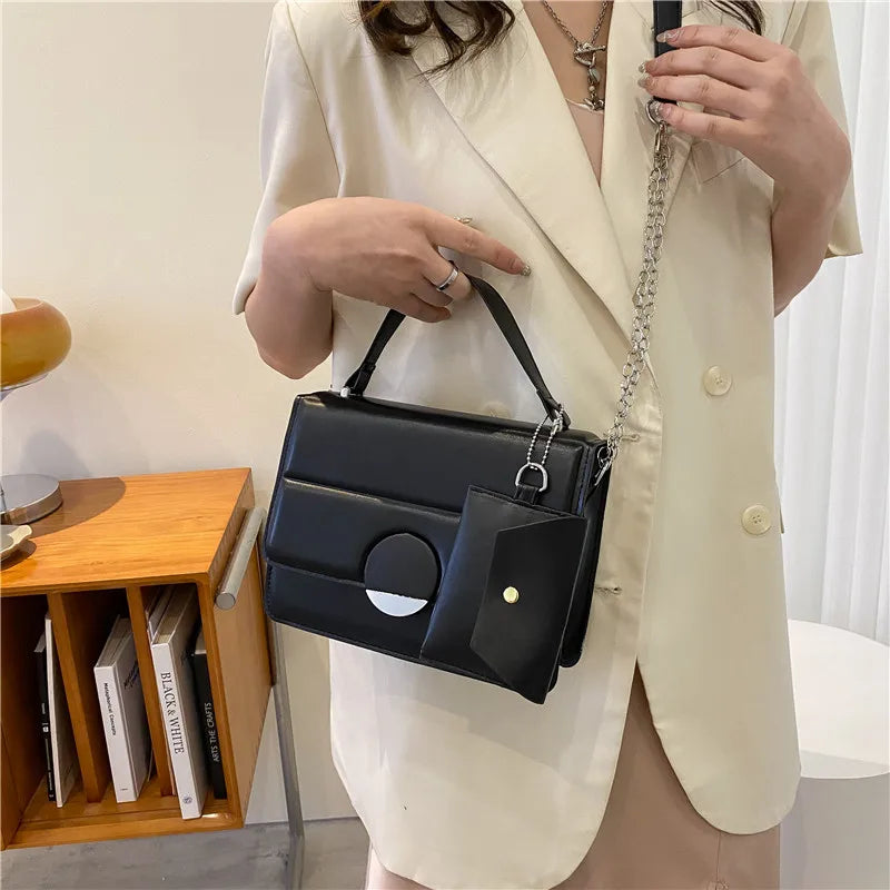Retro PU Leather Shoulder Bag Green Waist Crossbody Tide B267