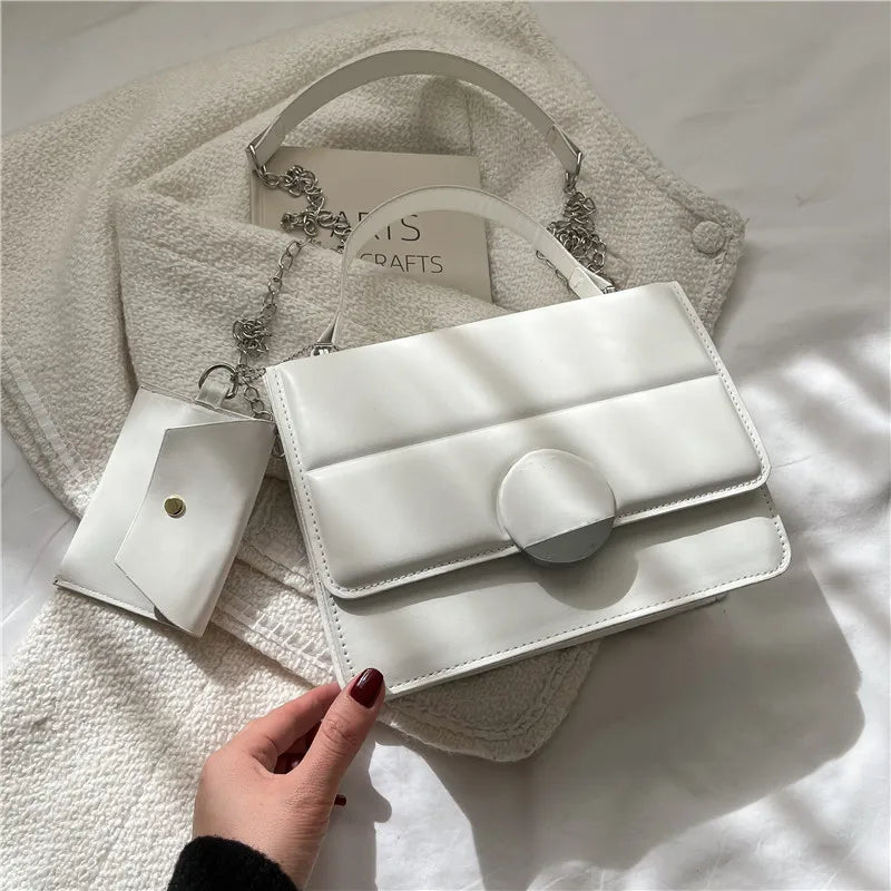 Retro PU Leather Shoulder Bag Green Waist Crossbody Tide B267