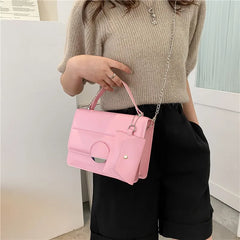 Retro PU Leather Shoulder Bag Green Waist Crossbody Tide B267