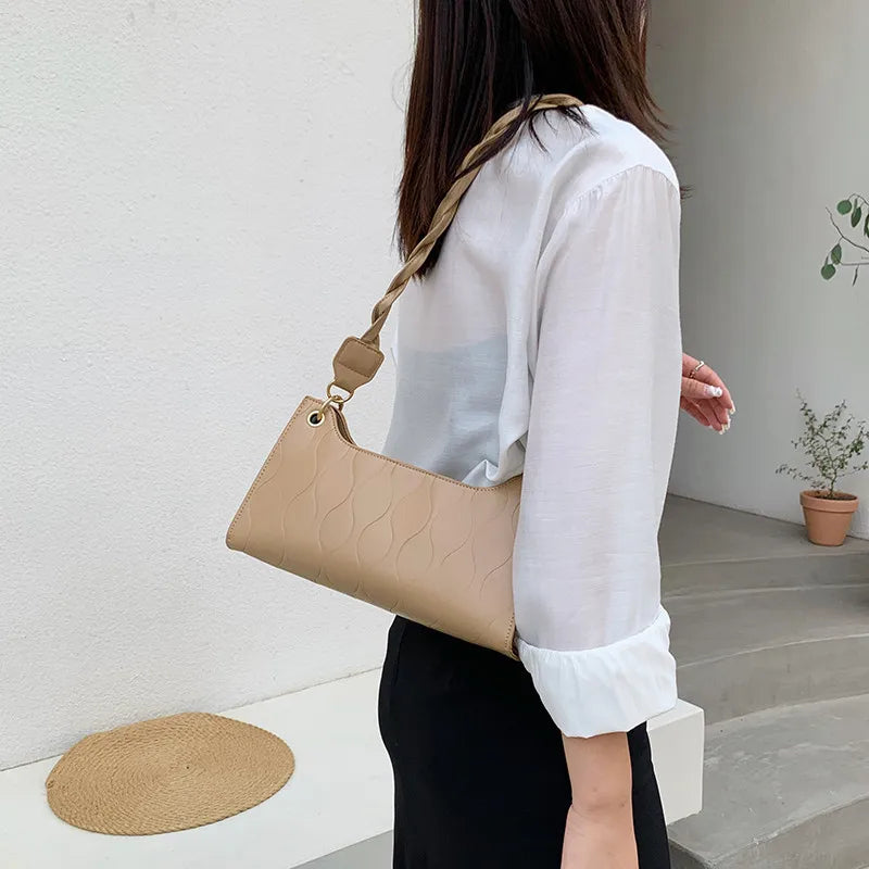 Women Handbag PU Leather Shoulder Totes Underarm Top Handle Bag