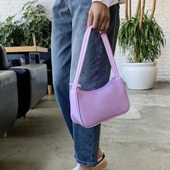 Retro PU Leather Top Handle Bag Women Shoulder Totes Underarm Vintage Handbag