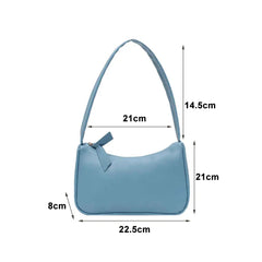 Retro PU Leather Top Handle Bag Women Shoulder Totes Underarm Vintage Handbag