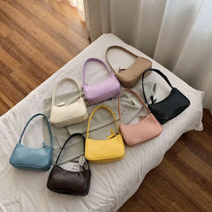 Women Retro PU Leather Top Handle Bag