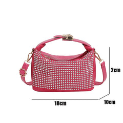 Silver Rhinestones Evening Clutch Diamond Shoulder Bag