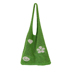 Beach Mesh Hollow Flower Woven Travel Bags Shoulder Bag