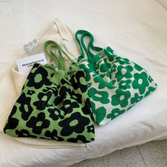 Flower Crochet Bag Floral Hand Knitted Women's Shoulder Bag