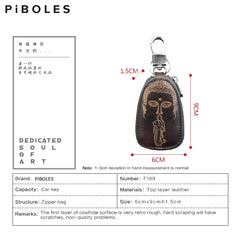 Leather Car Smart Key Bag Embossed Mini Wallet For Women
