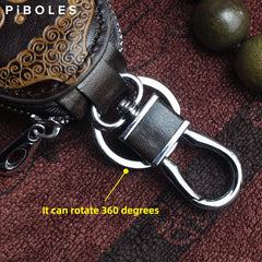 Leather Car Smart Key Bag Embossed Mini Wallet For Women