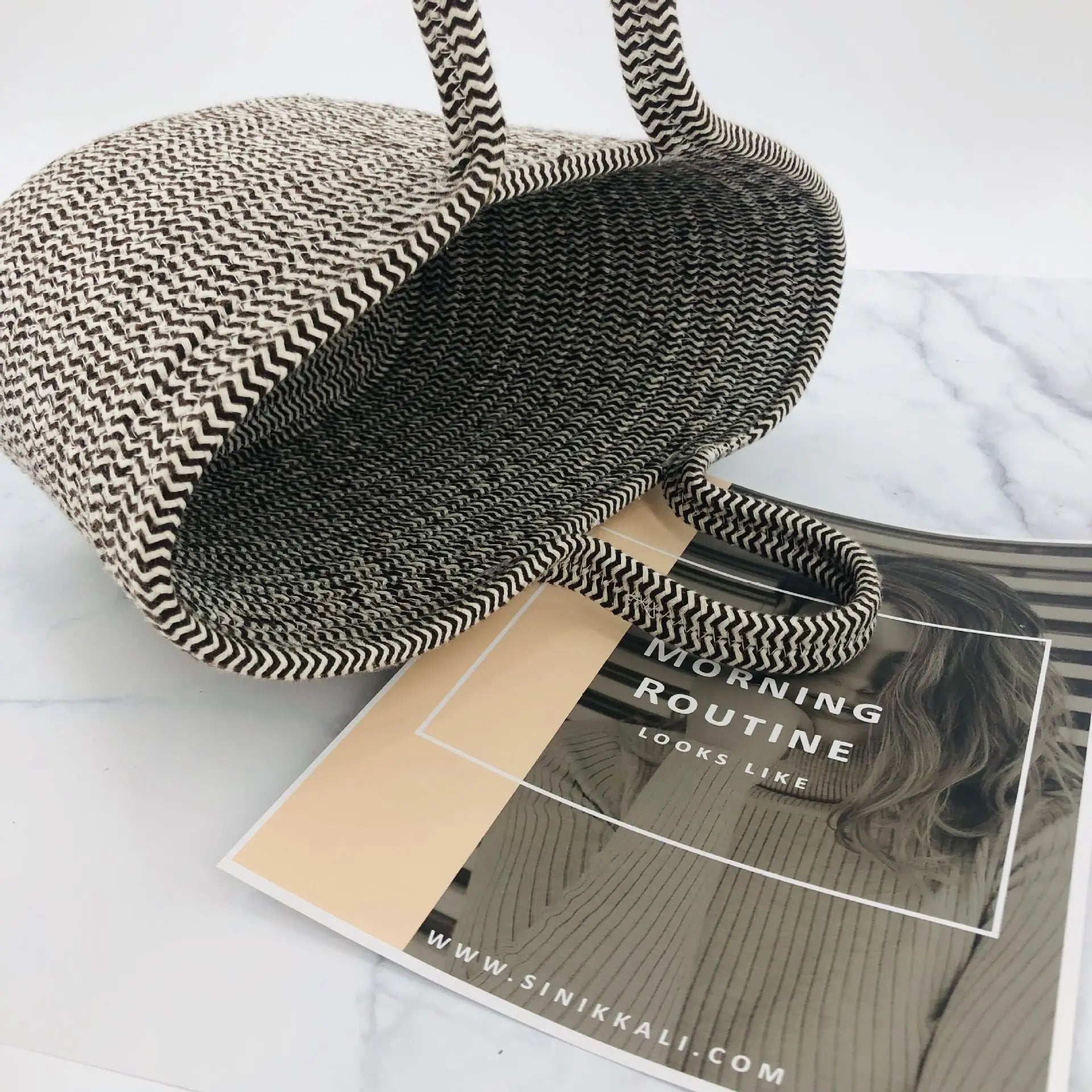 Rattan Woven Straw Bohemia Tote Summer Messenger Crossbody Bag