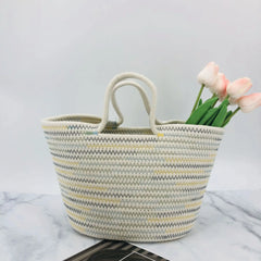 Rattan Woven Straw Bohemia Tote Summer Messenger Crossbody Bag