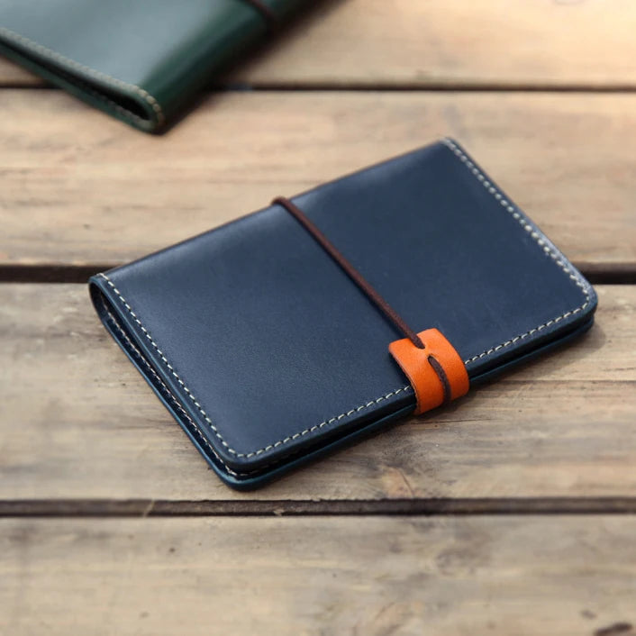 Retro Leather Passport Cover Men Women Minimalist Travel Wallet