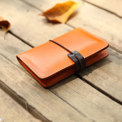 Retro Leather Passport Cover Men Women Minimalist Travel Wallet