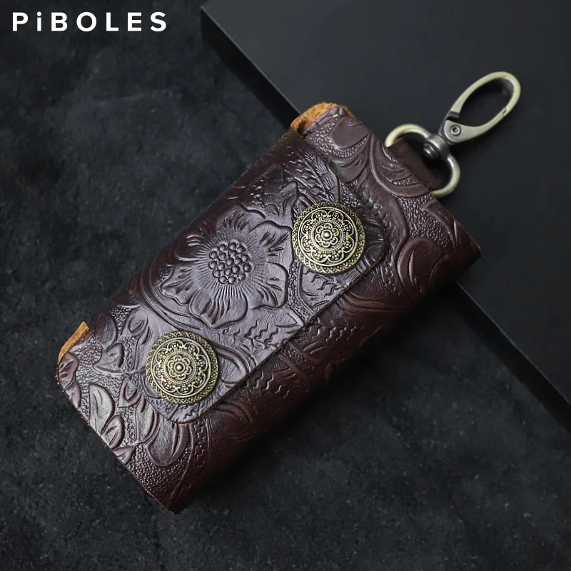 Retro Leather Car Key Pouch Holder