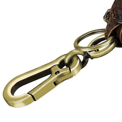 Men Leather Key Wallet Holder Housekeeper Women Key Case Organizer Pouch