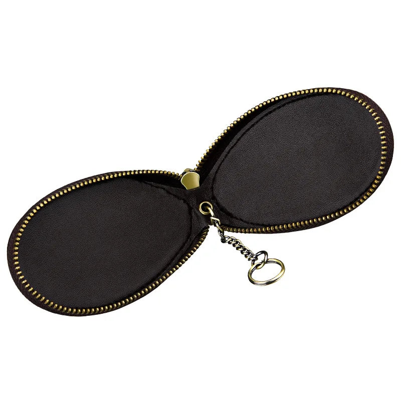 Men Leather Key Wallet Holder Housekeeper Women Key Case Organizer Pouch