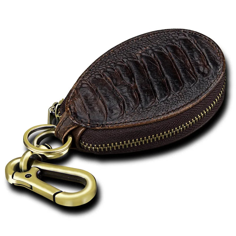 Men Leather Key Wallet Holder Housekeeper Women Key Case Organizer Pouch