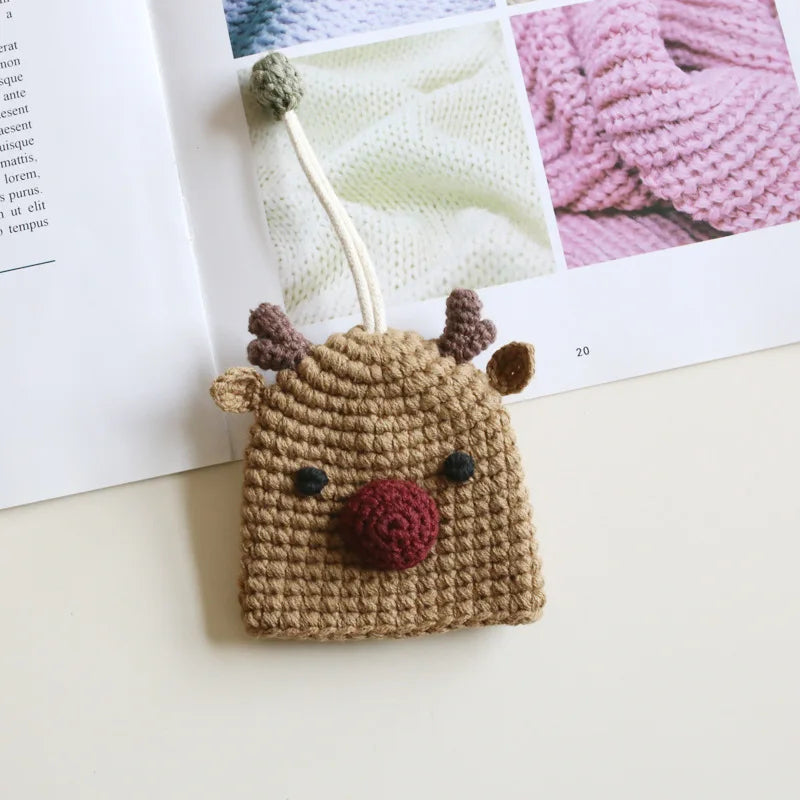 Santa Claus Key Wallet Knitting Pattern Pouch Christmas Gift