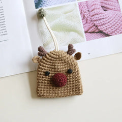Santa Claus Key Wallet Knitting Pattern Pouch Christmas Gift