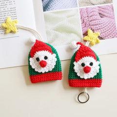 Santa Claus Key Wallet Knitting Pattern Pouch Christmas Gift
