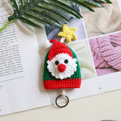 Santa Claus Key Wallet Knitting Pattern Pouch Christmas Gift