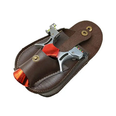 Leather 2 In 1 Slingshot Catapult Steel Balls Bearings Bag Pouch Case Holder
