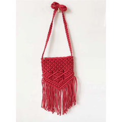 Rope Woven Handbag Knitted Rattan Summer Beach Bag Tassel Bohe Bolsos Feminine