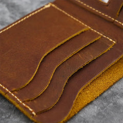 Small Wallet Men Leather Vintage Mens Wallets Multi-card Bit Money Bag