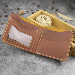Small Wallet Men Leather Vintage Mens Wallets Multi-card Bit Money Bag