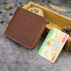 Small Wallet Men Leather Vintage Mens Wallets Multi-card Bit Money Bag