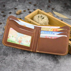 Small Wallet Men Leather Vintage Mens Wallets Multi-card Bit Money Bag