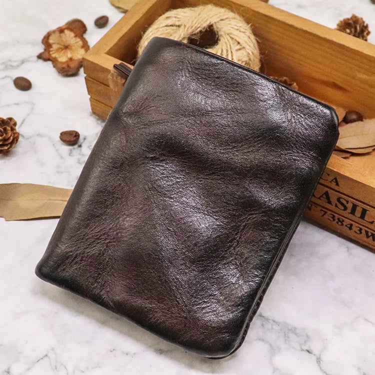 Vintage Tan Leather Men's Wallet