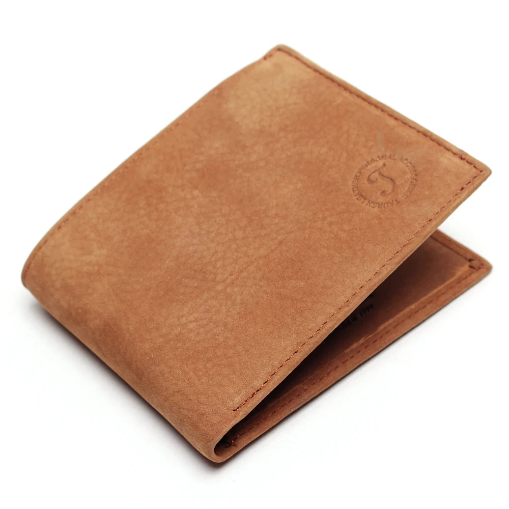 Vintage Crazy Horse Leather Wallet Men Purse Clutch Bag Male Money Clips