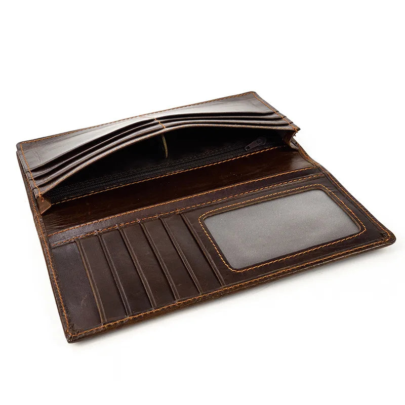 Vintage Leather Wallets Men Real Leather Short Wallet Men Women Card Holder
