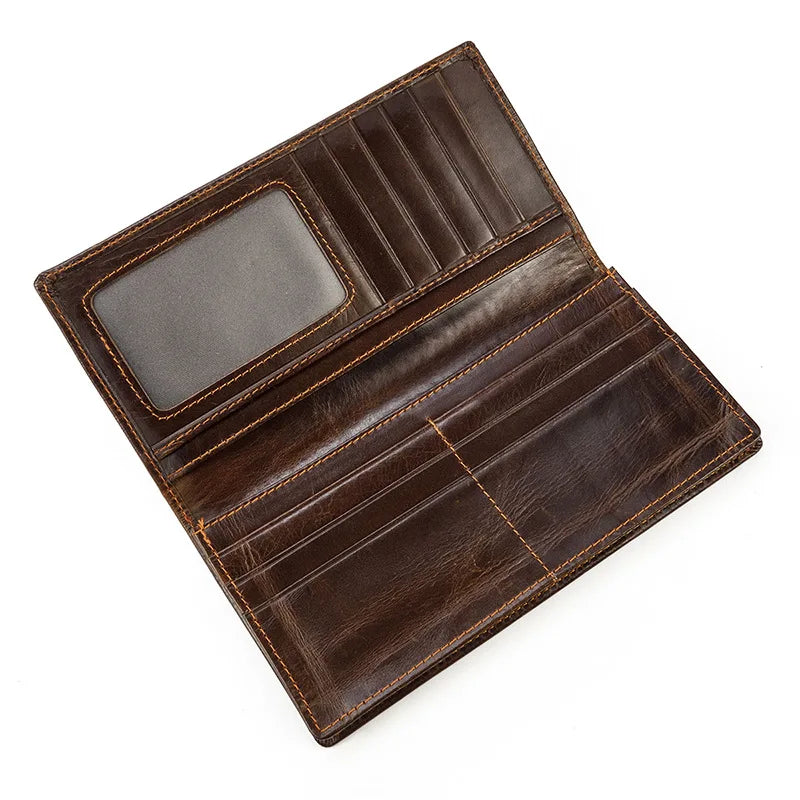 Vintage Leather Wallets Men Real Leather Short Wallet Men Women Card Holder