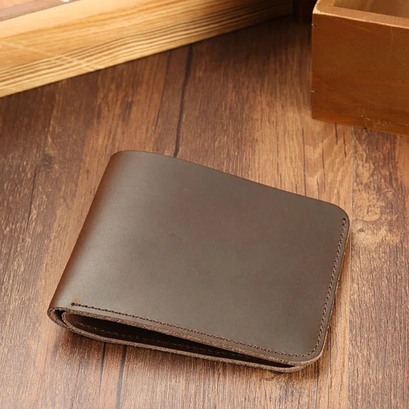 Slim Leather Purse for Men Small Carteira Masculina Couro