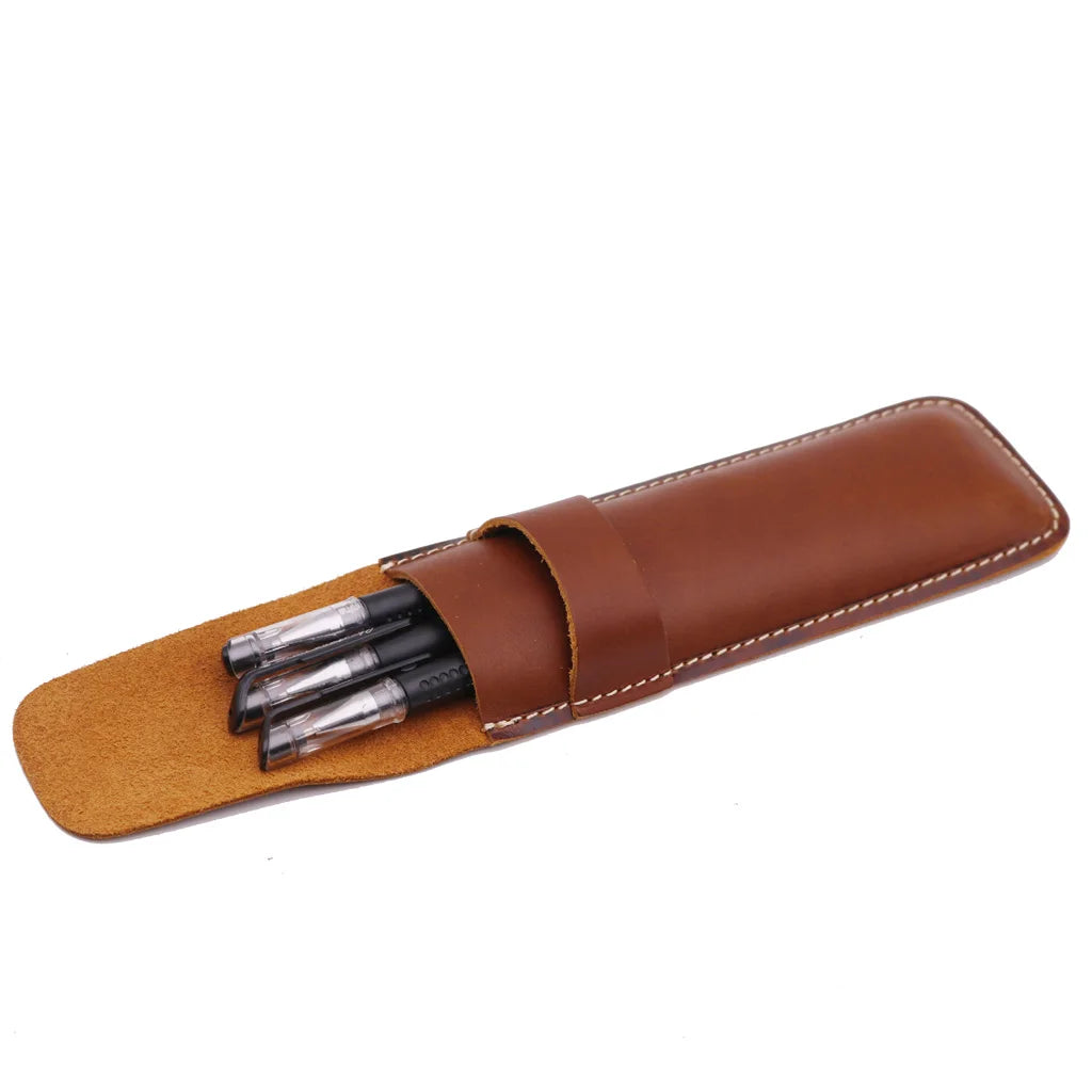 Vintage Leather Pen Wallet Purse Organizer Pouch Pocket Case