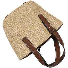 Vintage Retro Beach Bag Straw Rope Knitted Big Messenger Bag Lady Fresh Paper