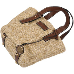 Vintage Retro Beach Bag Straw Rope Knitted Big Messenger Bag Lady Fresh Paper