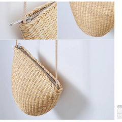 Summer Straw Beach Bags Rattan Woven Crossbody Bag Bohemian Handbag