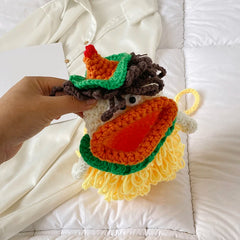 Woolen Shoulder Crossbody Bag Knitted Bag Young Girls Mobile Phone Purse Doll Ha