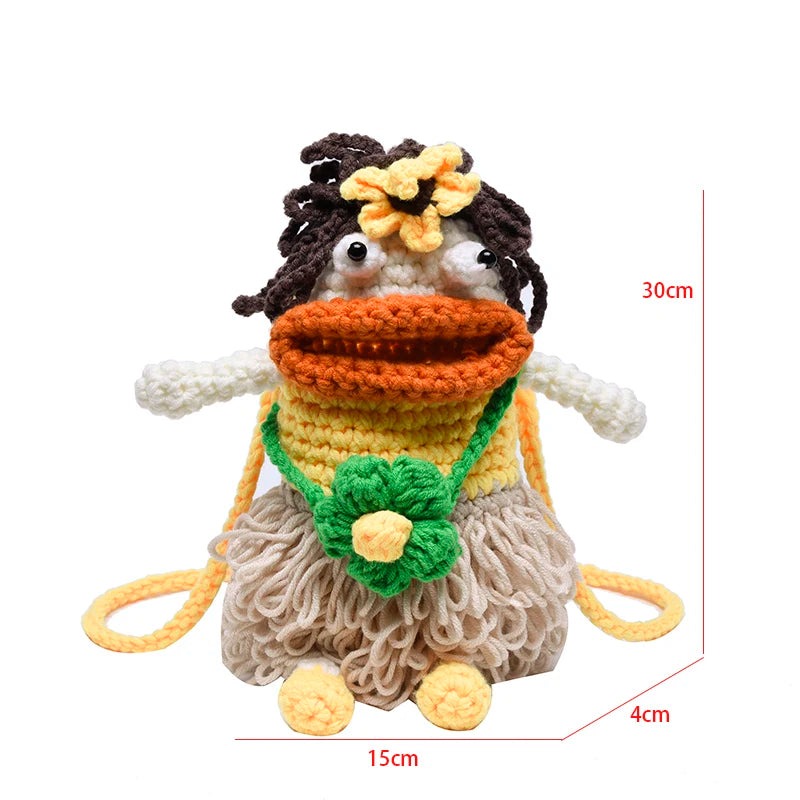 Woolen Shoulder Crossbody Bag Knitted Bag Young Girls Mobile Phone Purse Doll Ha