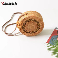 Round Straw Bag Handbags Women Summer Rattan Bag KL429